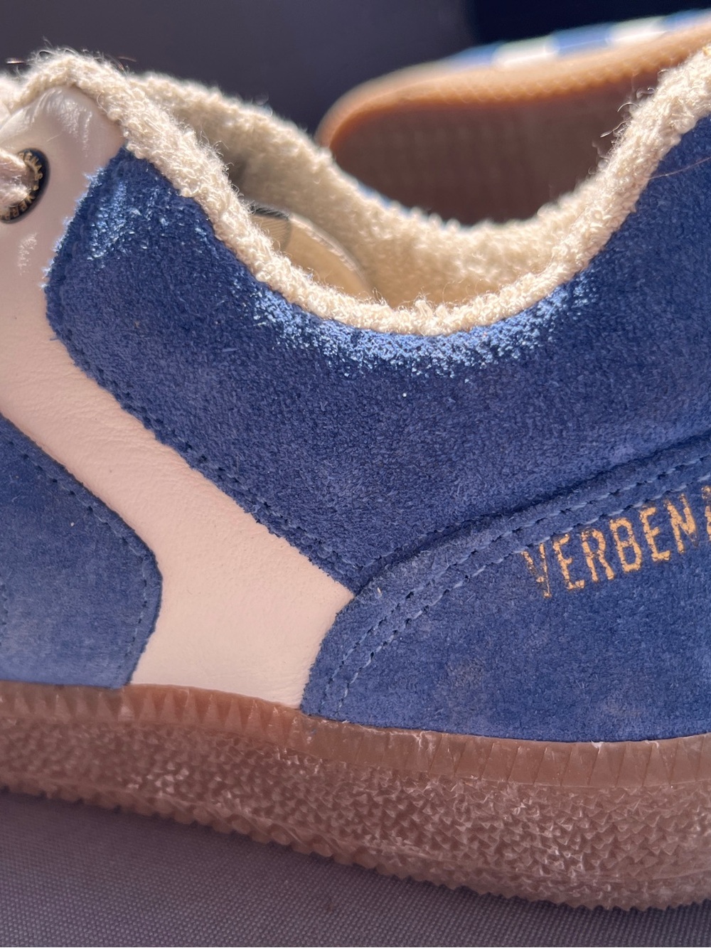 Verbenas Blue Suede Leather Sneakers EU 37 Gum Sole Retro Trainers